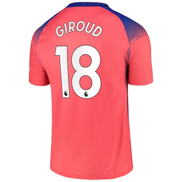 Camiseta Chelsea NO.18 Giroud Tercera equipo 2020-2021 Naranja
